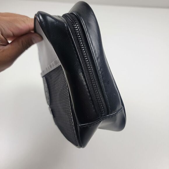 Versace Toiletry Travel Bag Gray Black Carry On Luggage Zip Up - Picture 7 of 12